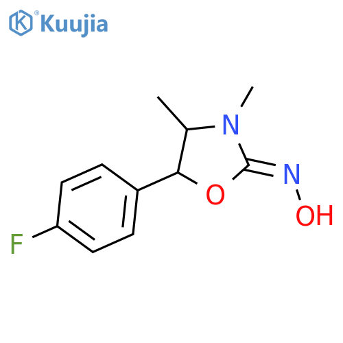 2-OXAZOLIDINONE, 5-(4-FLUOROPHENYL)-3,4-DIMETHYL-, OXIME structure