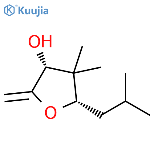 3-Furanol, tetrahydro-4,4-dimethyl-2-methylene-5-(2-methylpropyl)-,(3R,5S)-rel- structure