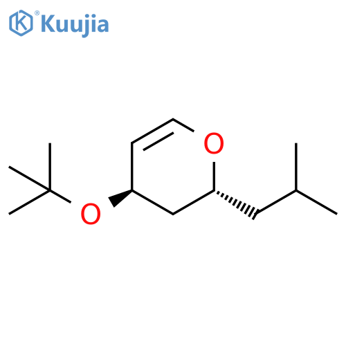 2H-Pyran, 4-(1,1-dimethylethoxy)-3,4-dihydro-2-(2-methylpropyl)-,(2R,4R)- structure