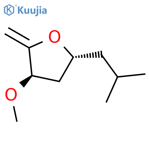 Furan, tetrahydro-3-methoxy-2-methylene-5-(2-methylpropyl)-, (3r,5r)-(9ci) structure