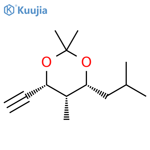 1,3-Dioxane, 4-ethynyl-2,2,5-trimethyl-6-(2-methylpropyl)-, (4R,5S,6R)- structure