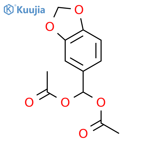 Methanediol,1-(1,3-benzodioxol-5-yl)-, 1,1-diacetate structure
