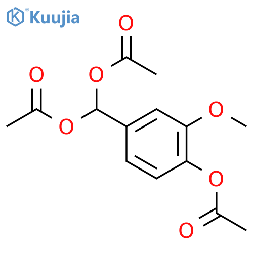 Methanediol,1-[4-(acetyloxy)-3-methoxyphenyl]-, 1,1-diacetate structure