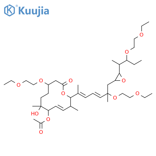 Oxacyclododec-9-en-2-one,8-(acetyloxy)-4-(2-ethoxyethoxy)-12-[(1E,3E)-5-(2-ethoxyethoxy)-6-[3-[2-(2-ethoxyethoxy)-1-methylbutyl]oxiranyl]-1,5-dimethyl-1,3-hexadienyl]-7-hydroxy-7,11-dimethyl-, (9E)- structure