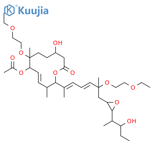 Oxacyclododec-9-en-2-one,8-(acetyloxy)-7-(2-ethoxyethoxy)-12-[(1E,3E)-5-(2-ethoxyethoxy)-6-[3-(2-hydroxy-1-methylbutyl)oxiranyl]-1,5-dimethyl-1,3-hexadienyl]-4-hydroxy-7,11-dimethyl-, (9E)- structure