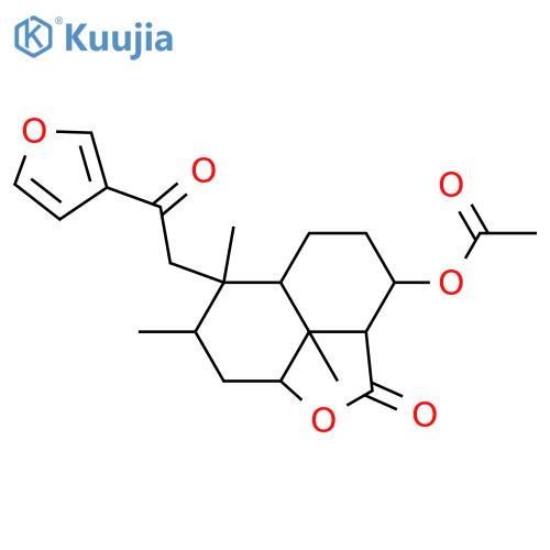 15,16-Epoxy-3-hydroxy-12-oxo-13(16),14-clerodadien-18,6-olide; (ent-3α,6β)-form, 3-Ac structure