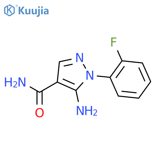 5-amino-1-(2-fluorophenyl)-1H-pyrazole-4-carboxamide structure