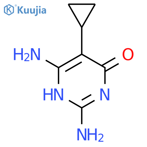4(1H)-Pyrimidinone, 2,6-diamino-5-cyclopropyl- structure