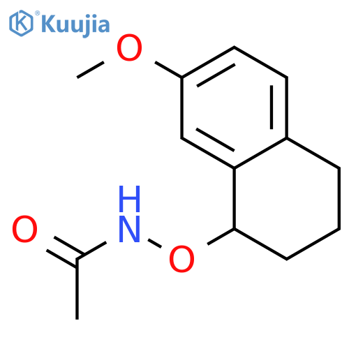 ACETAMIDE, N-[(1,2,3,4-TETRAHYDRO-7-METHOXY-1-NAPHTHALENYL)OXY]- structure