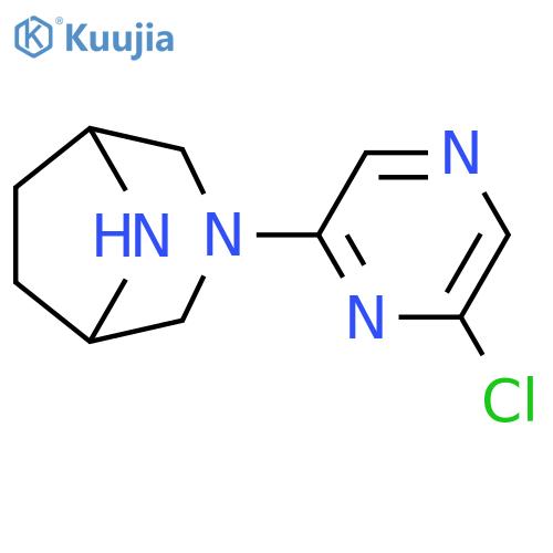 3,8-Diazabicyclo[3.2.1]octane, 3-(6-chloropyrazinyl)- structure