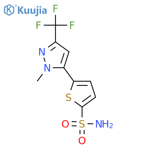 5-[1-Methyl-3-(trifluoromethyl)-1H-pyrazol-5-yl]thiophene-2-sulfonamide structure