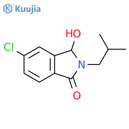 1H-Isoindol-1-one, 5-chloro-2,3-dihydro-3-hydroxy-2-(2-methylpropyl)- structure