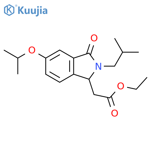 1H-Isoindole-1-acetic acid,2,3-dihydro-5-(1-methylethoxy)-2-(2-methylpropyl)-3-oxo-, ethyl ester structure