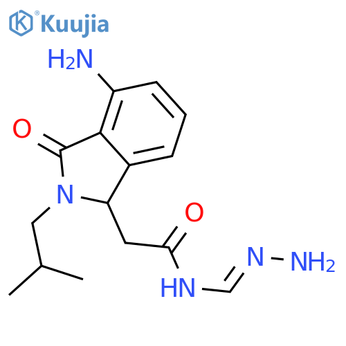 1H-Isoindole-1-acetamide,4-amino-N-(aminoiminomethyl)-2,3-dihydro-2-(2-methylpropyl)-3-oxo- structure