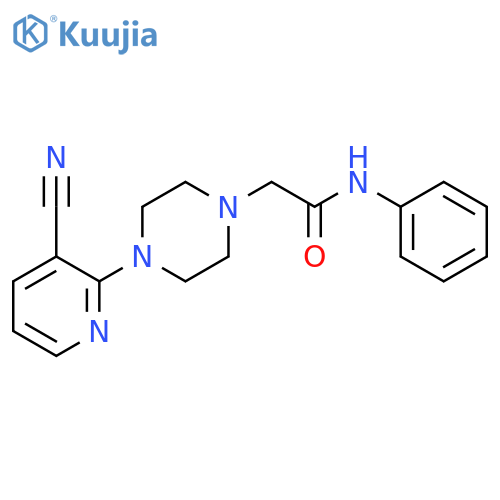 1-PIPERAZINEACETAMIDE, 4-(3-CYANO-2-PYRIDINYL)-N-PHENYL- structure