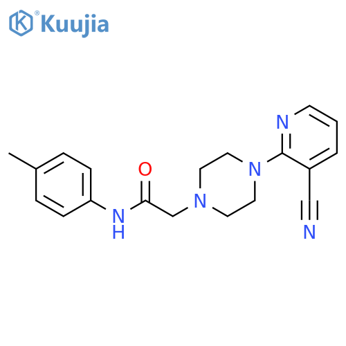 1-PIPERAZINEACETAMIDE, 4-(3-CYANO-2-PYRIDINYL)-N-(4-METHYLPHENYL)- structure