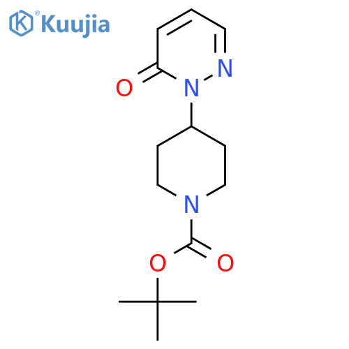 Tert-butyl 4-(6-oxopyridazin-1(6H)-yl)piperidine-1-carboxylate structure