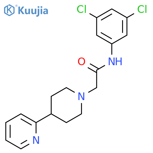 1-PIPERIDINEACETAMIDE, N-(3,5-DICHLOROPHENYL)-4-(2-PYRIDINYL)- structure