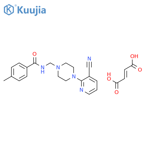 Benzamide, N-[[4-(3-cyano-2-pyridinyl)-1-piperazinyl]methyl]-4-methyl-,(2Z)-2-butenedioate (1:1) structure
