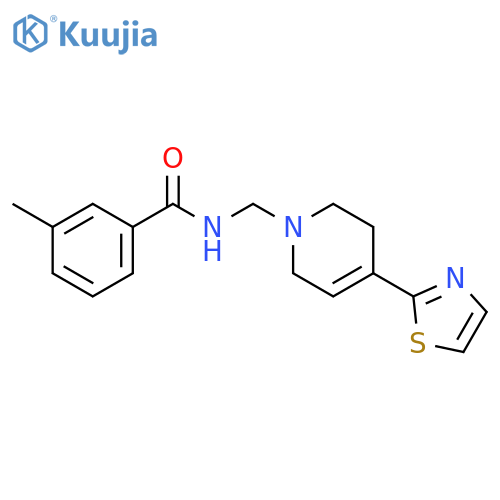 Benzamide,N-[[3,6-dihydro-4-(2-thiazolyl)-1(2H)-pyridinyl]methyl]-3-methyl- structure