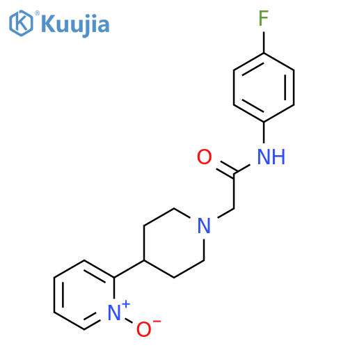 1-Piperidineacetamide, N-(4-fluorophenyl)-4-(1-oxido-2-pyridinyl)- structure
