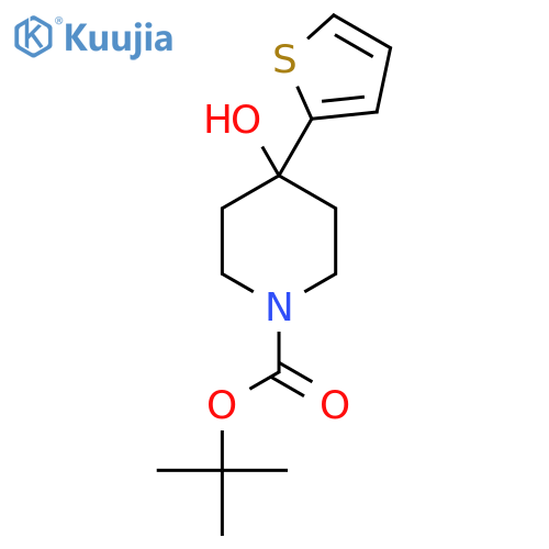 Tert-butyl 4-hydroxy-4-(thiophen-2-yl)piperidine-1-carboxylate structure