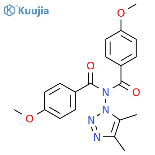 Benzamide,N-(4,5-dimethyl-1H-1,2,3-triazol-1-yl)-4-methoxy-N-(4-methoxybenzoyl)- structure