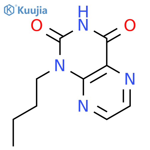 2,4(1H,3H)-Pteridinedione, 1-butyl- structure