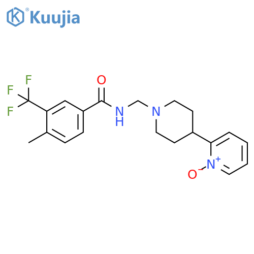 Benzamide,4-methyl-N-[[4-(1-oxido-2-pyridinyl)-1-piperidinyl]methyl]-3-(trifluoromethyl)- structure