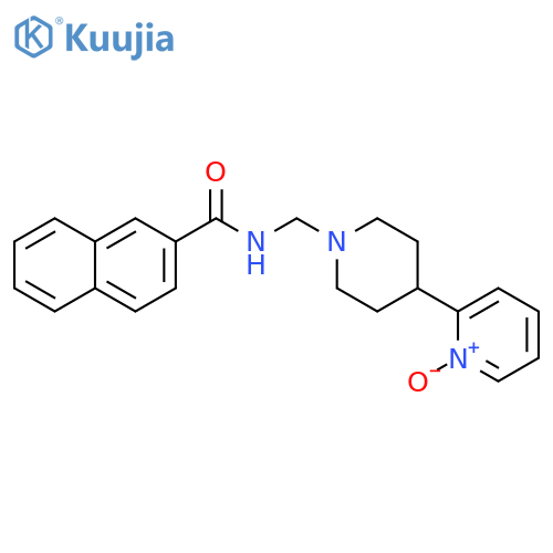 2-Naphthalenecarboxamide,N-[[4-(1-oxido-2-pyridinyl)-1-piperidinyl]methyl]- structure