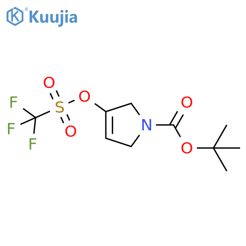 tert-butyl 3-(trifluoromethylsulfonyloxy)-2,5-dihydropyrrole-1-carboxylate structure