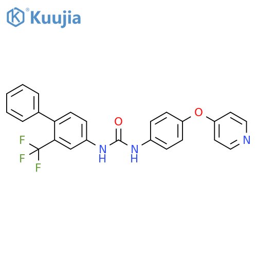 Urea,N-[4-(4-pyridinyloxy)phenyl]-N'-[2-(trifluoromethyl)[1,1'-biphenyl]-4-yl]- structure