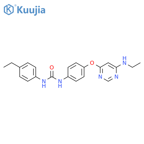 Urea, N-[4-[[6-(ethylamino)-4-pyrimidinyl]oxy]phenyl]-N'-(4-ethylphenyl)- structure
