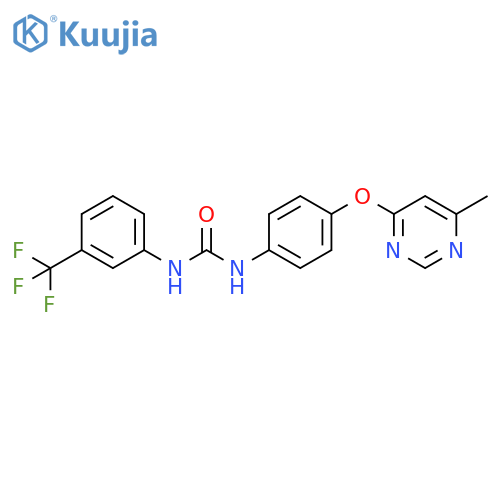 Urea,N-[4-[(6-methyl-4-pyrimidinyl)oxy]phenyl]-N'-[3-(trifluoromethyl)phenyl]- structure