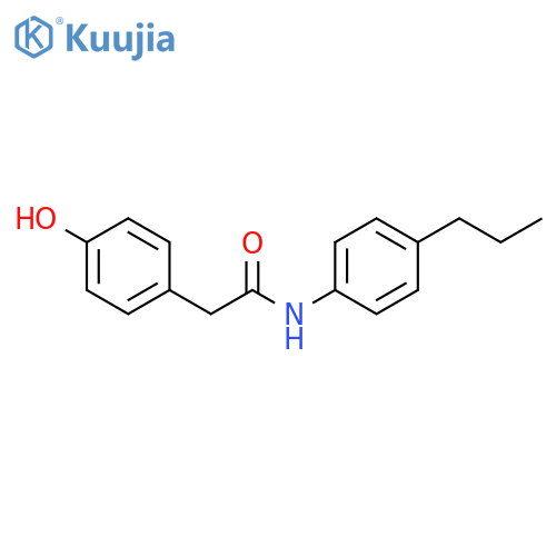 Benzeneacetamide, 4-hydroxy-N-(4-propylphenyl)- structure