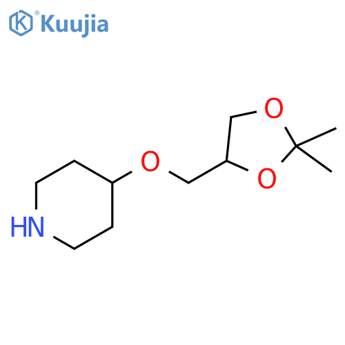 Piperidine, 4-[(2,2-dimethyl-1,3-dioxolan-4-yl)methoxy]- structure