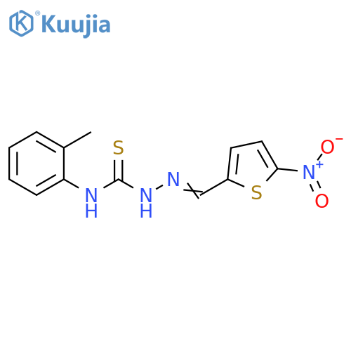 Hydrazinecarbothioamide,N-(2-methylphenyl)-2-[(5-nitro-2-thienyl)methylene]- structure