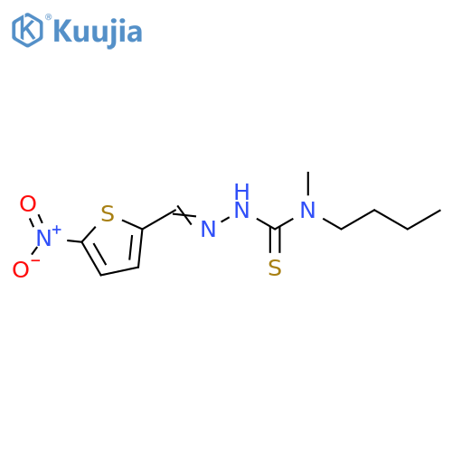 Hydrazinecarbothioamide,N-butyl-N-methyl-2-[(5-nitro-2-thienyl)methylene]- structure