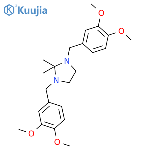 Imidazolidine, 1,3-bis[(3,4-dimethoxyphenyl)methyl]-2,2-dimethyl- structure