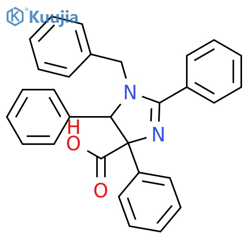 1H-Imidazole-4-carboxylic acid,4,5-dihydro-2,4,5-triphenyl-1-(phenylmethyl)- structure