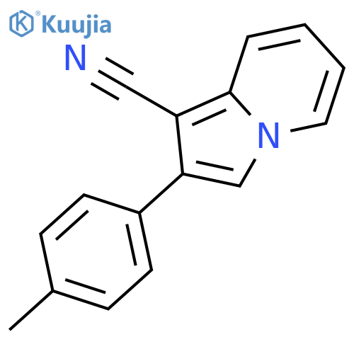 1-INDOLIZINECARBONITRILE, 2-(4-METHYLPHENYL)- structure
