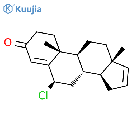 Androsta-4,16-dien-3-one, 6-chloro-, (6b)- structure