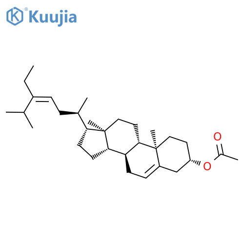 Stigmasta-5,23-dien-3-ol, acetate, (3b)- structure