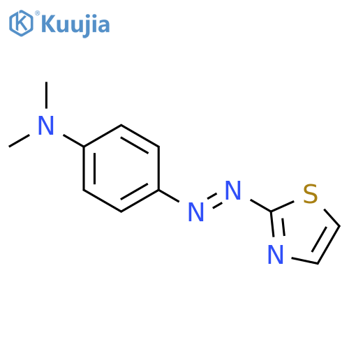 N,N-dimethyl-4-[(E)-1,3-thiazol-2-yldiazenyl]aniline structure