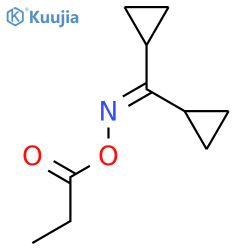 1-{[(dicyclopropylmethylidene)amino]oxy}propan-1-one structure