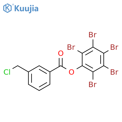 Benzoic acid, 3-(chloromethyl)-, pentabromophenyl ester structure