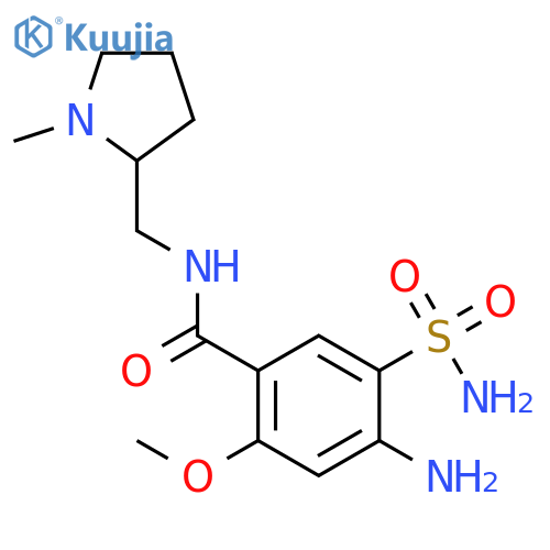 4-amino-2-methoxy-N-[(1-methylpyrrolidin-2-yl)methyl]-5-sulfamoylbenzamide structure