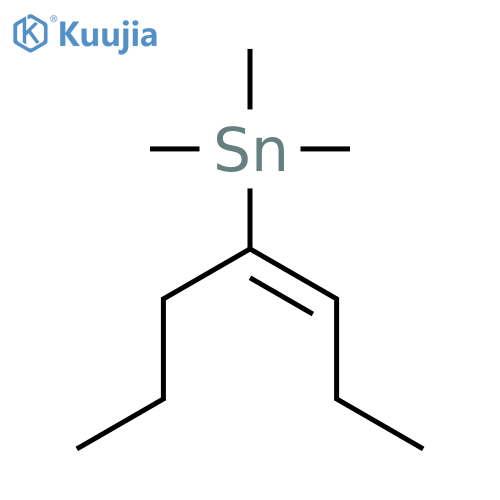 Stannane, trimethyl(1-propyl-1-butenyl)- structure