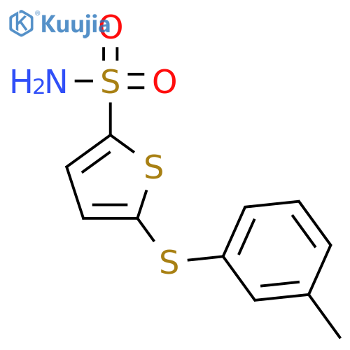 2-Thiophenesulfonamide, 5-[(3-methylphenyl)thio]- structure