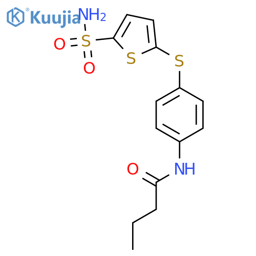 BUTANAMIDE, N-[4-[[5-(AMINOSULFONYL)-2-THIENYL]THIO]PHENYL]- structure